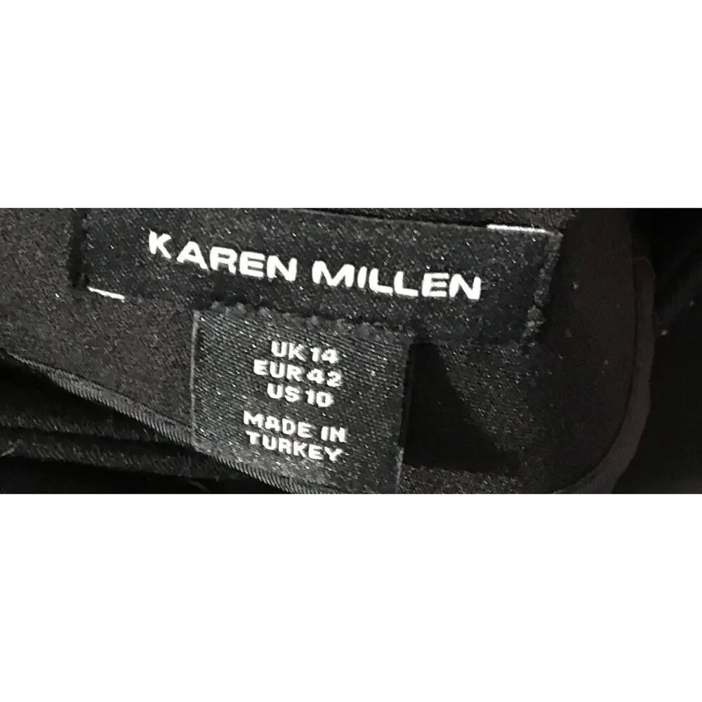 Karen Millen Women's Size 10 Black Compact Stretch Tailored Pocket Shorts